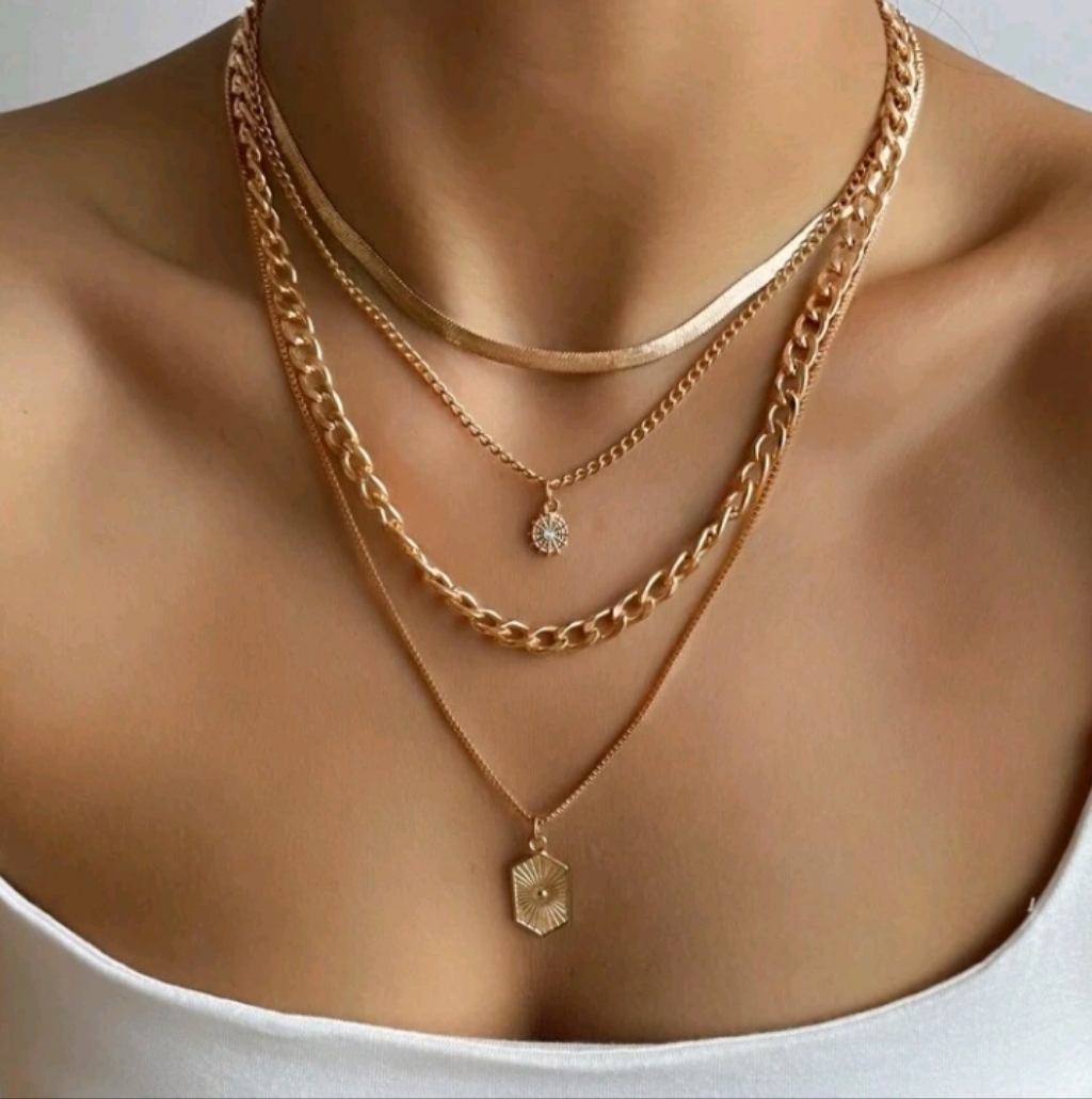 New! Stunning & Minimalist Layered Gold Necklace